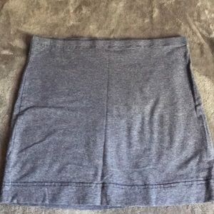 Blue and white stripped mini skirt